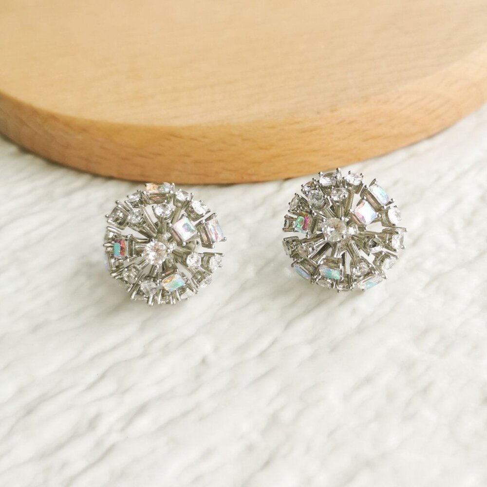 Kate Spade Beaming Bright Silver Crystal Stud Earrings - Picture 3 of 4